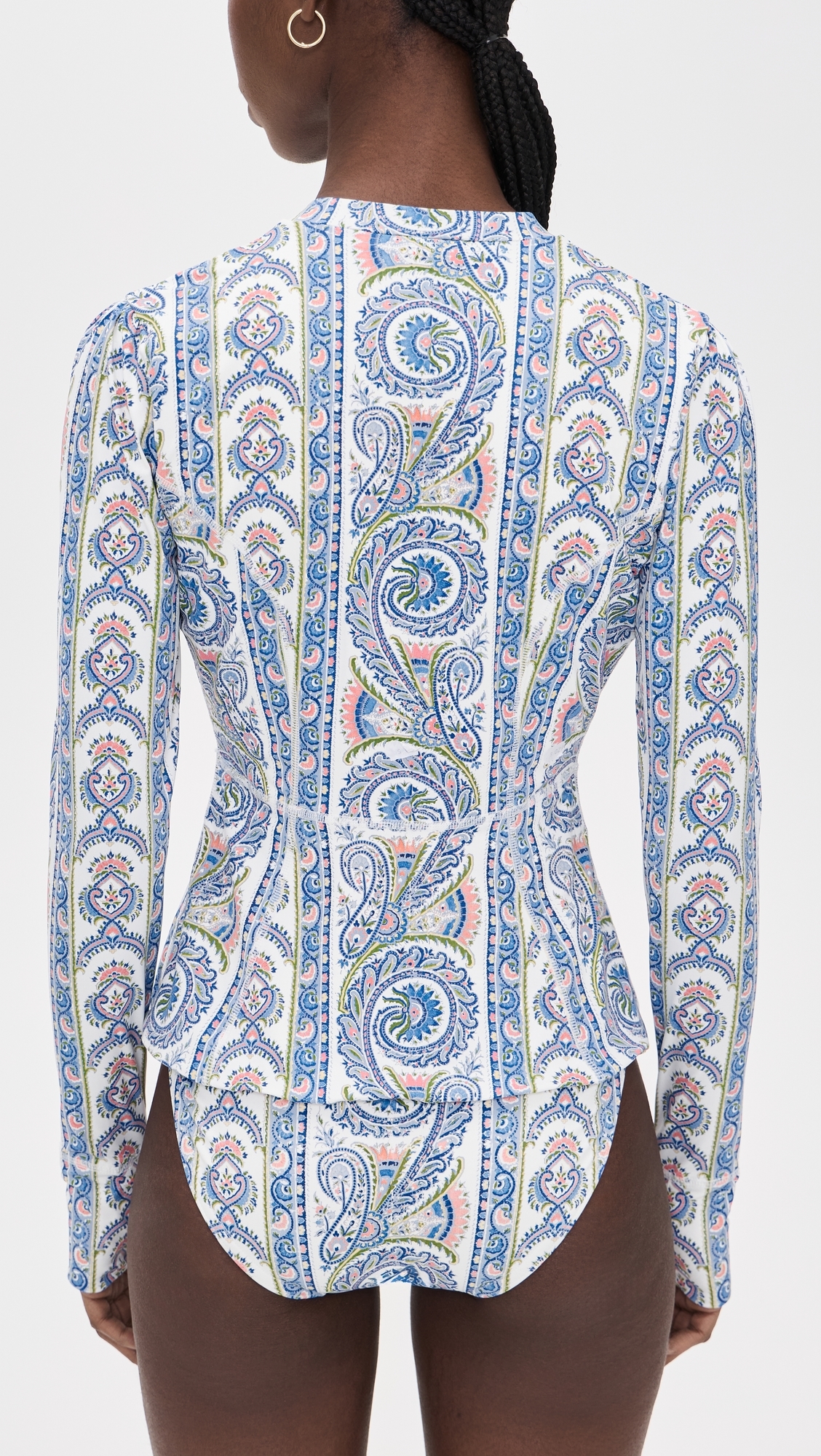 The Alexia Rashguard Top Corsica Paisley Blue