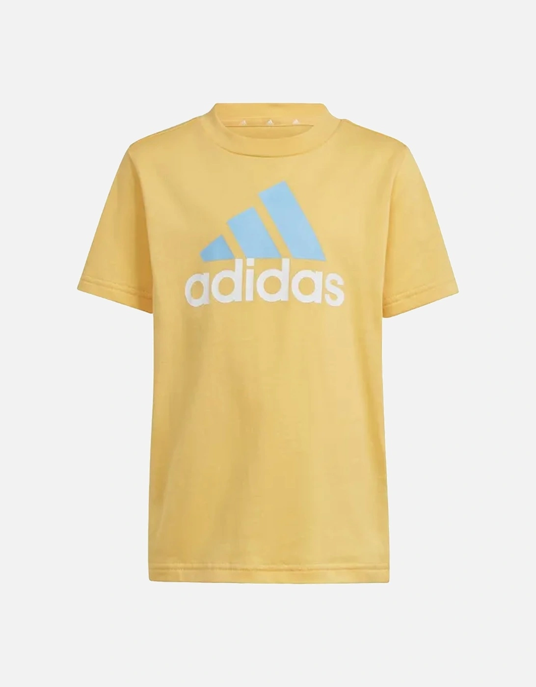 Adidas Childrens/Kids Essentials Logo T-Shirt & Shorts Set - Yellow Blue - Size: 5 years/4 years