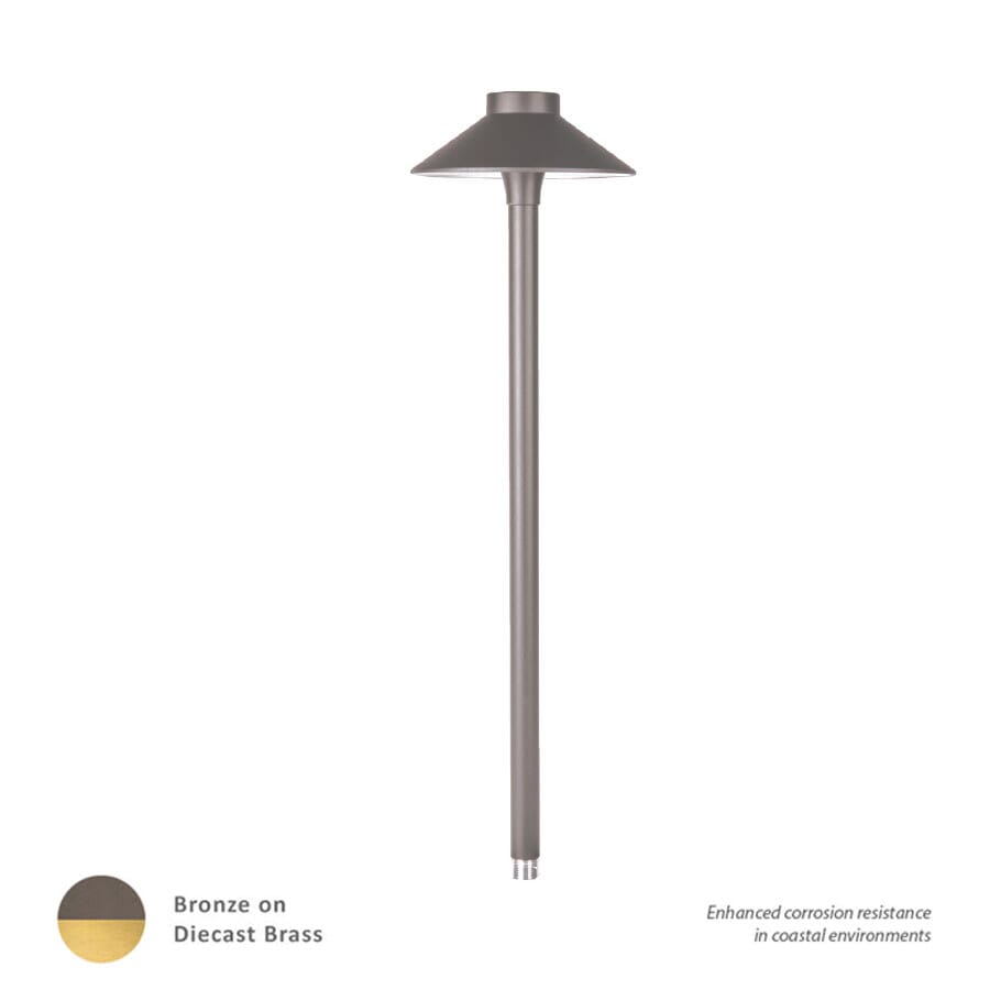 WAC Lighting Tiki 1-Light LED 12V Area Light in Bronzed Brass - 6041-27BBR