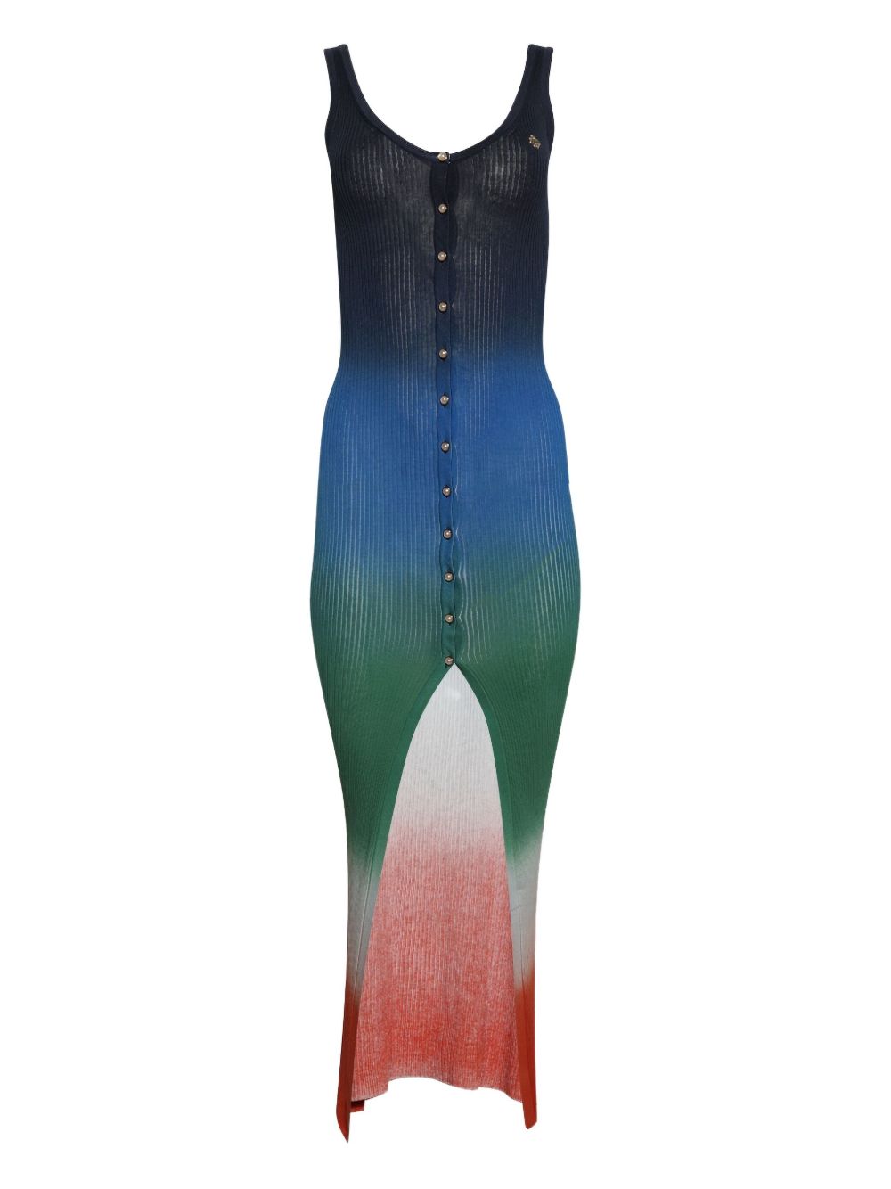 Casablanca gradient-effect maxi dress - Blue