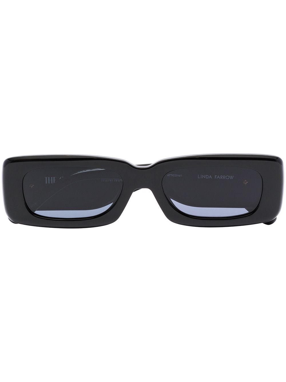 X The Attico Mini Marfa rectangle-frame sunglasses - Black