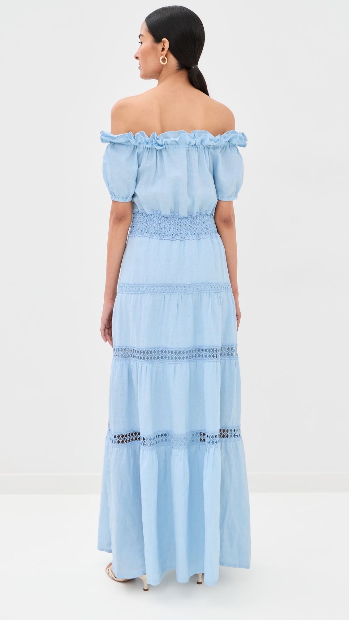 Angara Linen Dress Cloud
