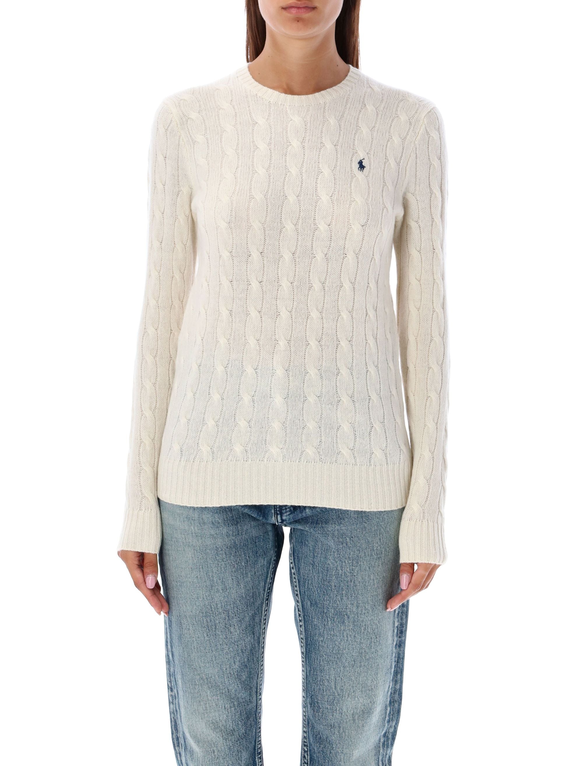 Cable Knit Sweater with Ribbed Trims - Size S
