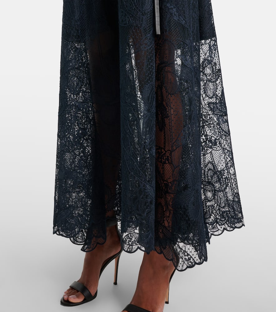 Floral lace midi dress