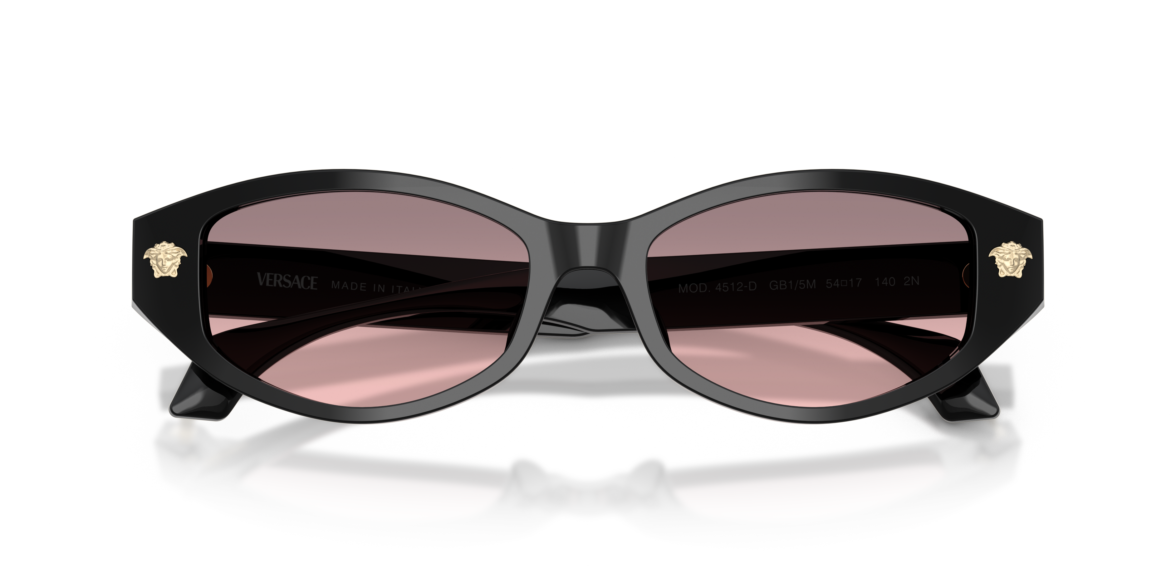 Versace Woman Versace VE4512D /5M Sunglasses Acetate Black Pink Cat Eye Normal Nuanced