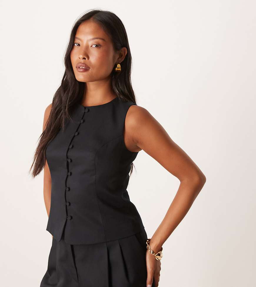 Nobody's Child Petite Pippa waistcoat co-ord in black