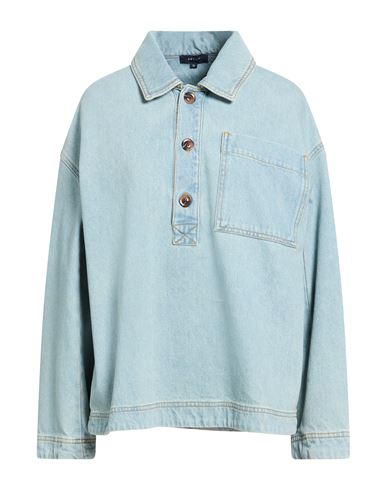 Woman Top Blue Size 8 Cotton