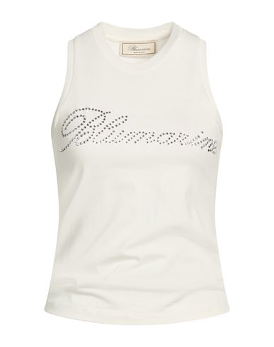 Woman Tank top Ivory Size 4 Cotton