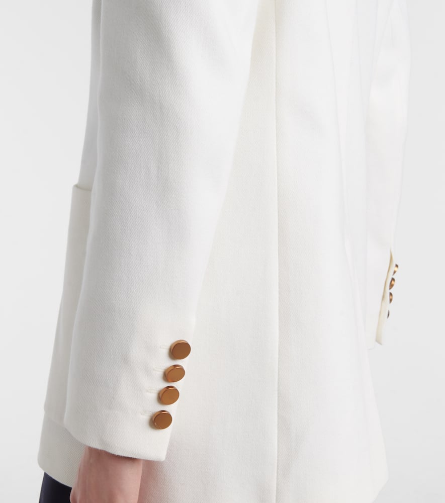 Single-breasted cotton drill jacket