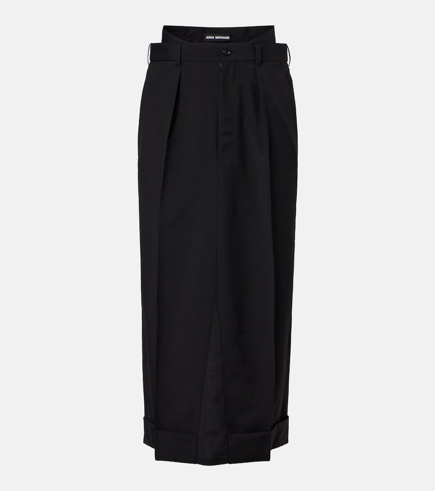 Pleated midi skirt