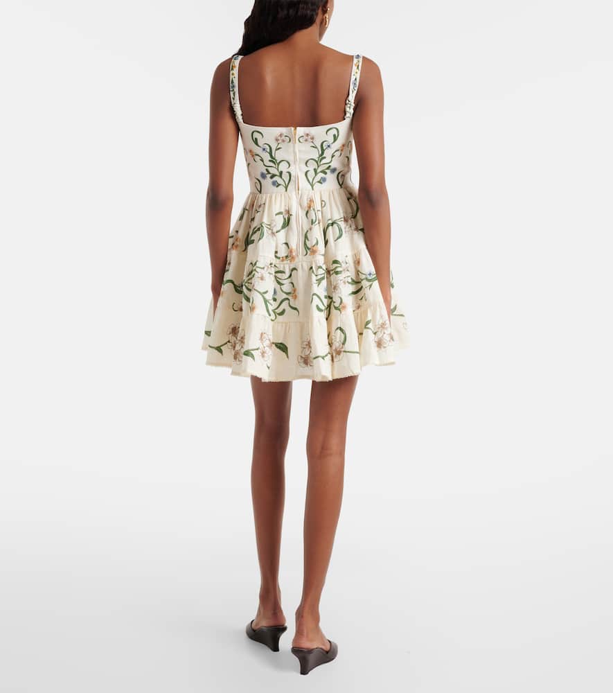 Lima Laguna floral linen minidress