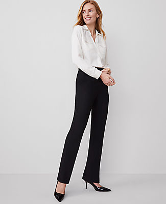 Ann Taylor The Side Zip Straight Pant in Bi-Stretch
