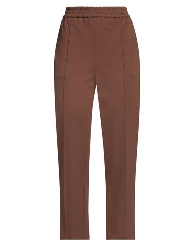 Meimeij Woman Pants Dark brown Size 4 Viscose, Polyamide, Elastane