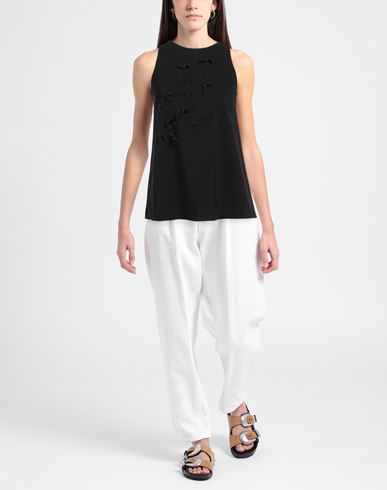 Woman Top Black Size 2 Viscose, Polyamide, Elastane