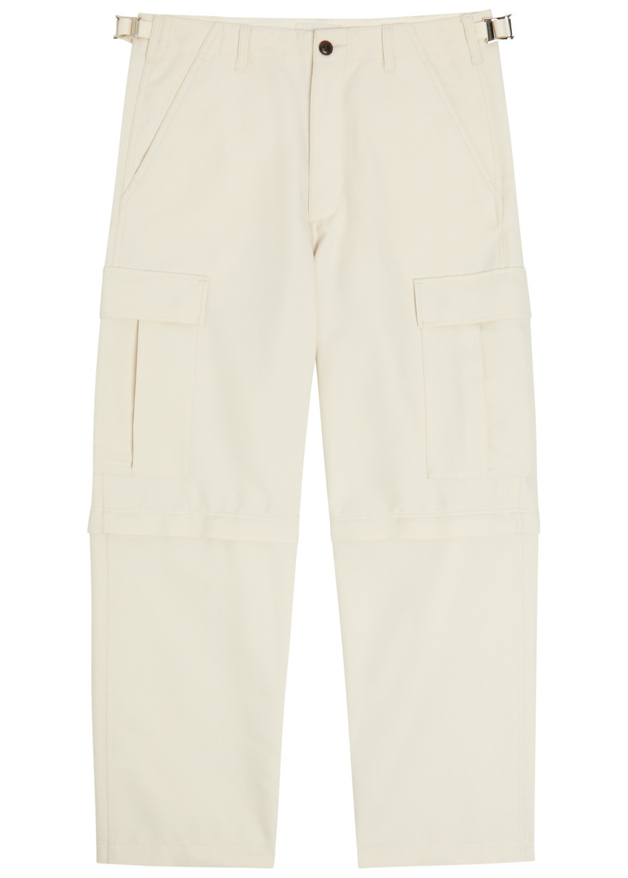 Zip off Wool-blend Cargo Trousers