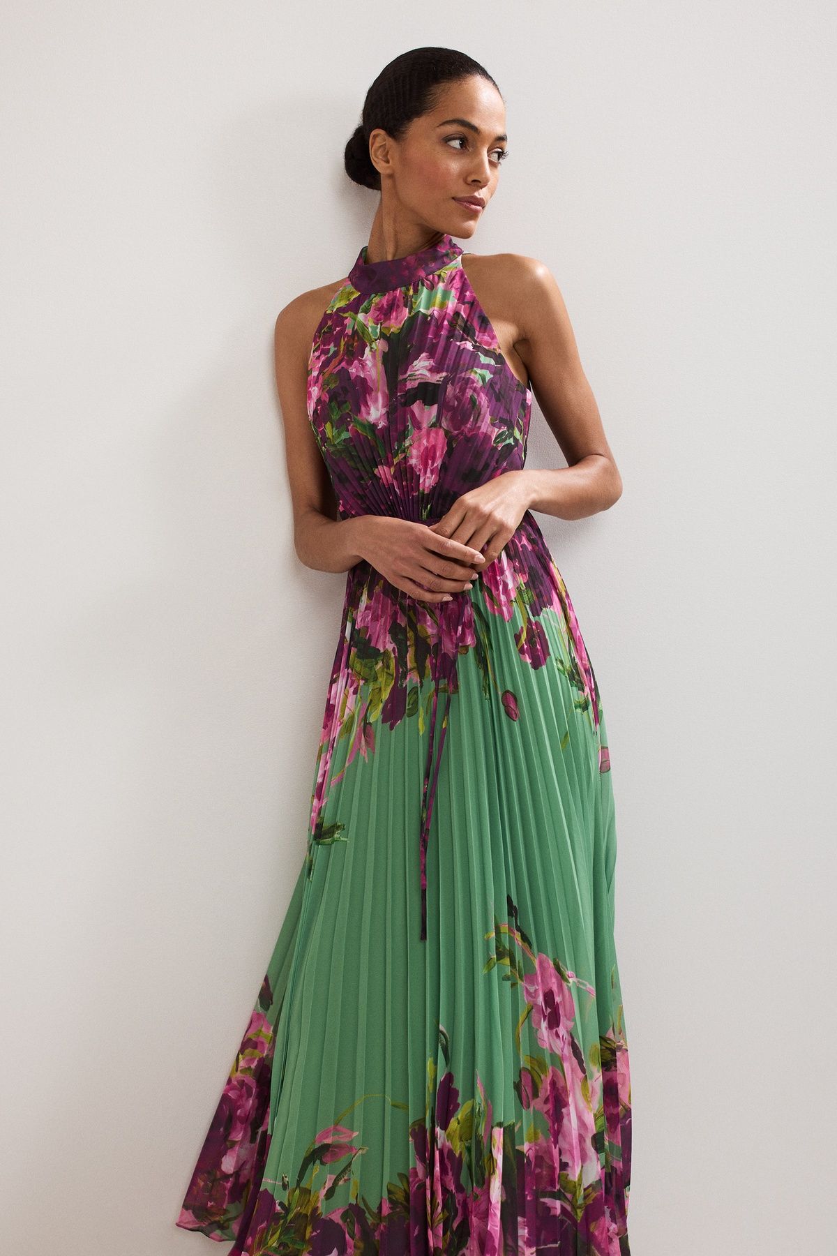 Phase Eight Women's Dahlia Printed Maxi Dress in Fuchsia