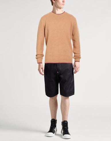 Man Sweater Sand Size 44 Virgin Wool, Cashmere