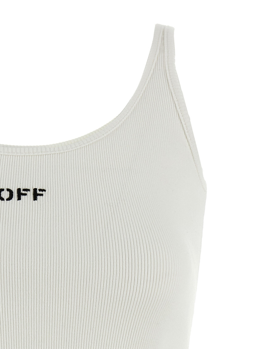 -Off Stamp Top Bianco-Donna