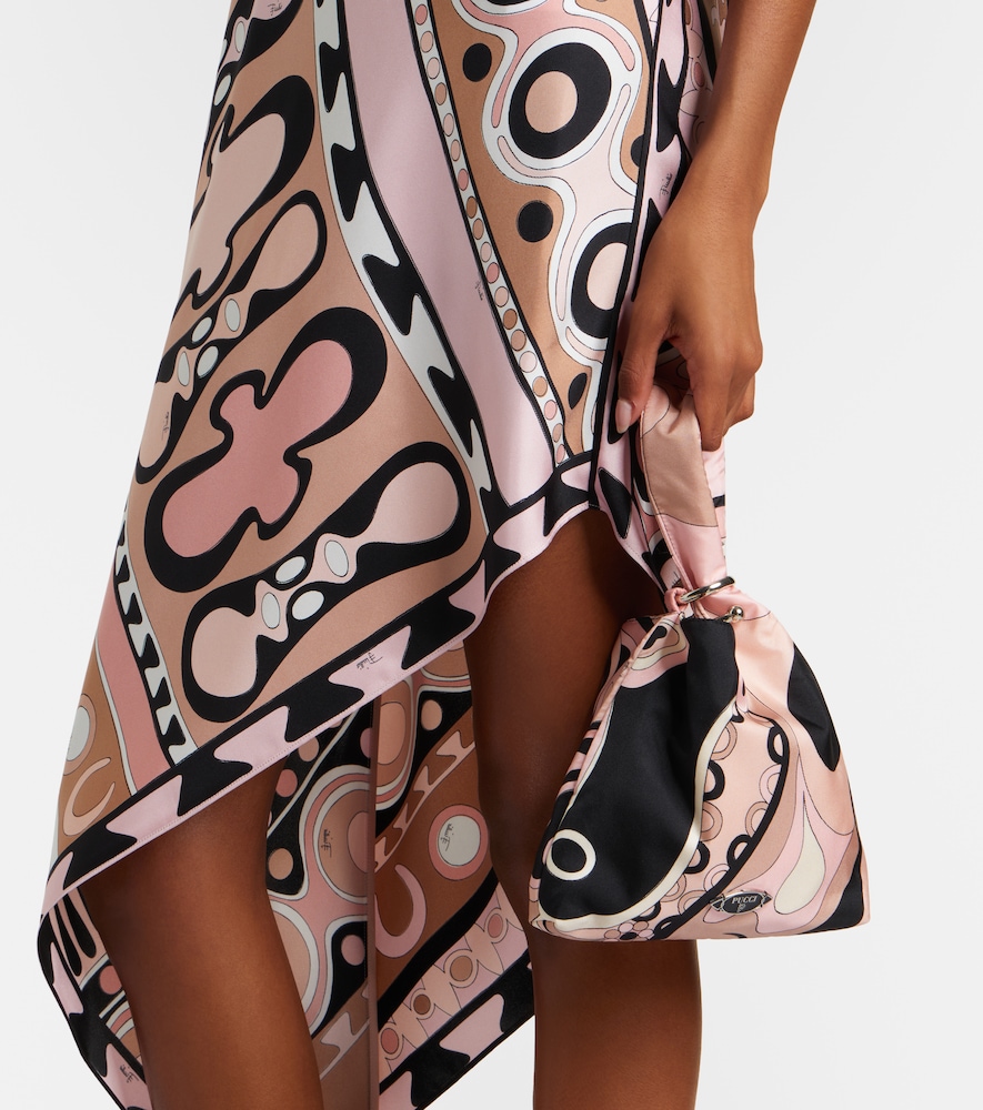 Emilio Orchidee silk twill top-handle bag