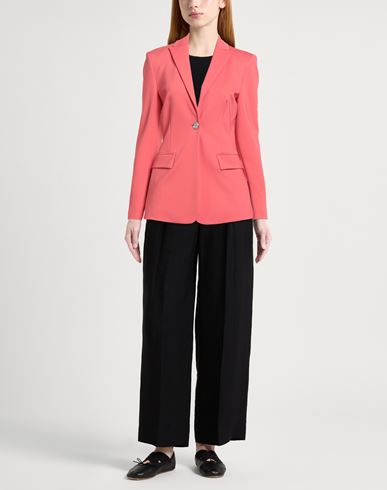 Woman Blazer Coral Size 2 Viscose, Nylon, Elastane
