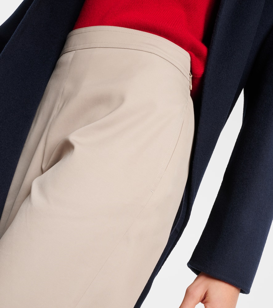 Mid-rise wide-leg pants