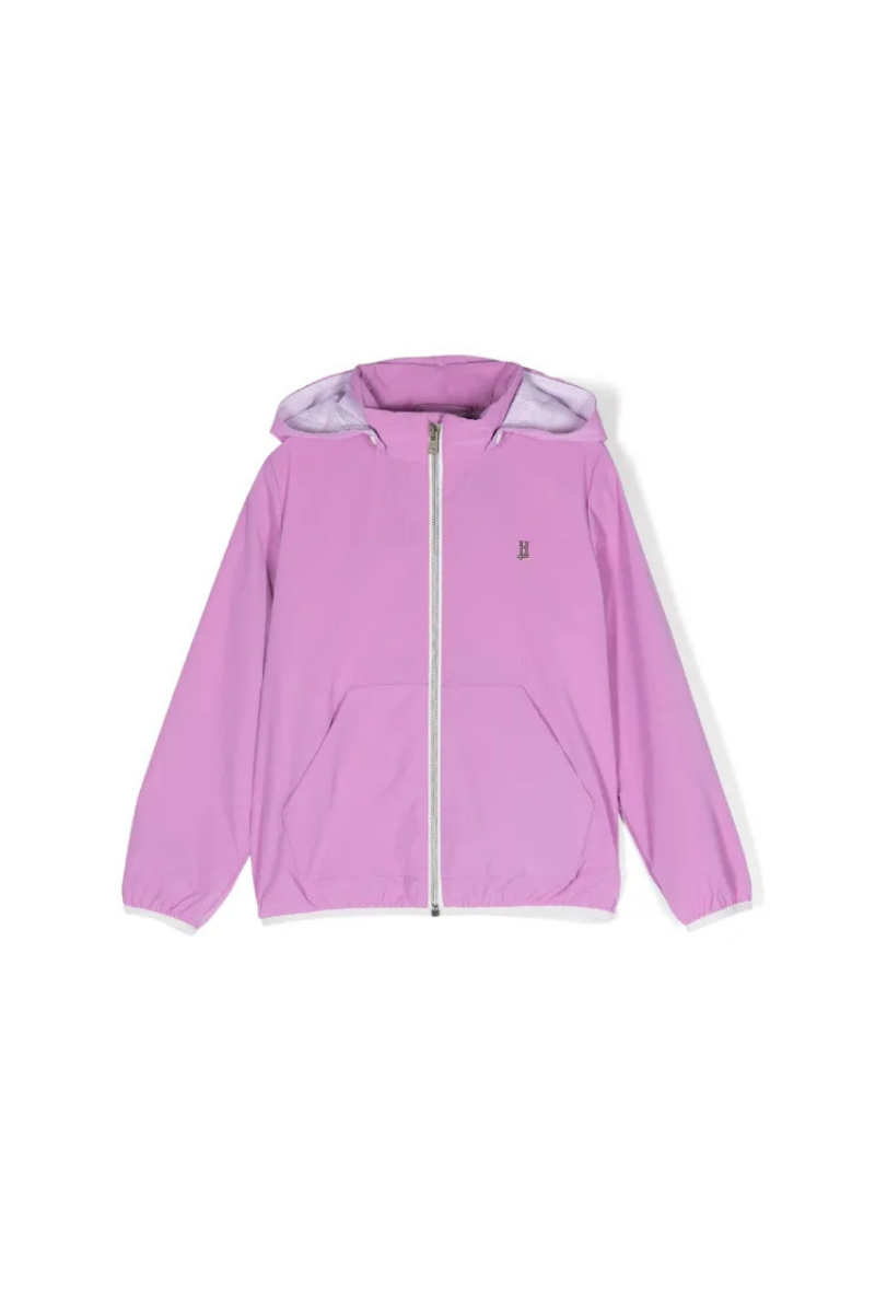 Hooded Nylon Jacket — Purple