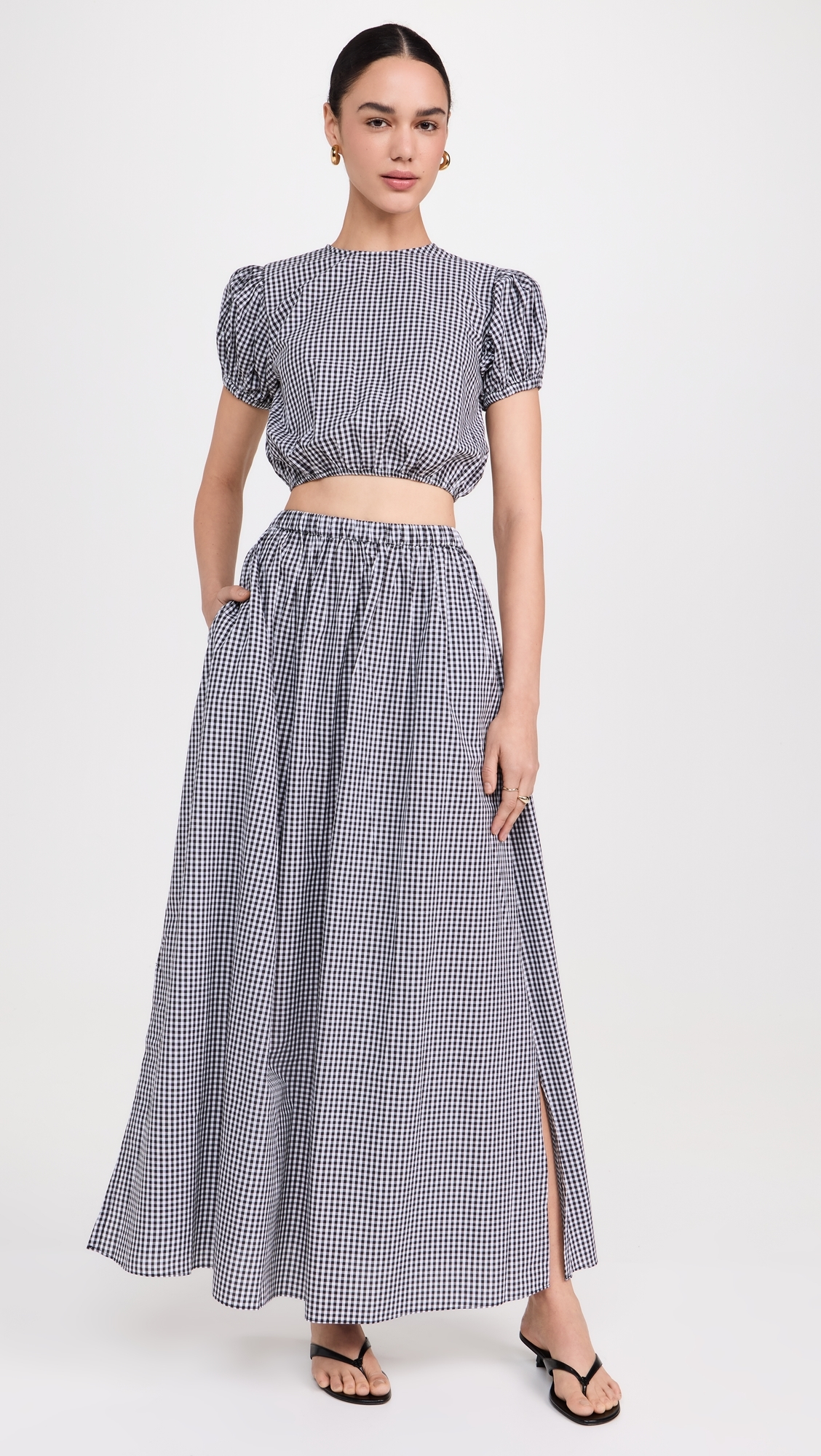 Maxi Skirt Black Gingham