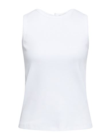 Woman Top White Size 0 Cotton, Elastane