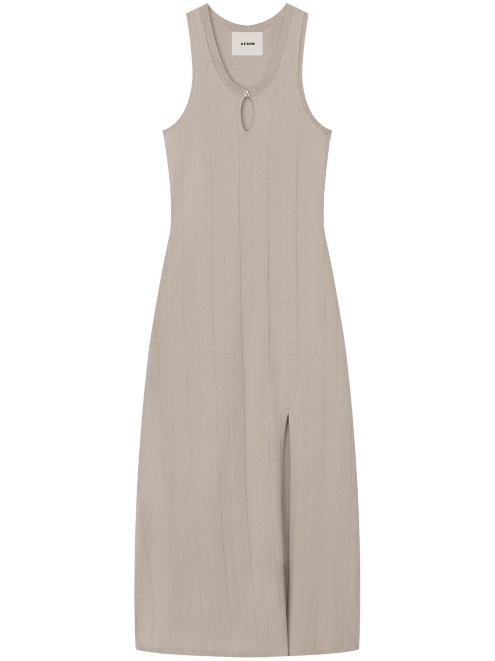 Side-slit midi dress - Neutrals