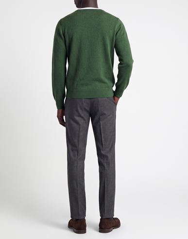 Man Sweater Dark green Size 36 Cashmere