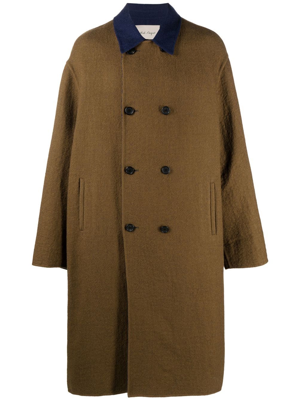 Vincent double-breasted overcoat - Green