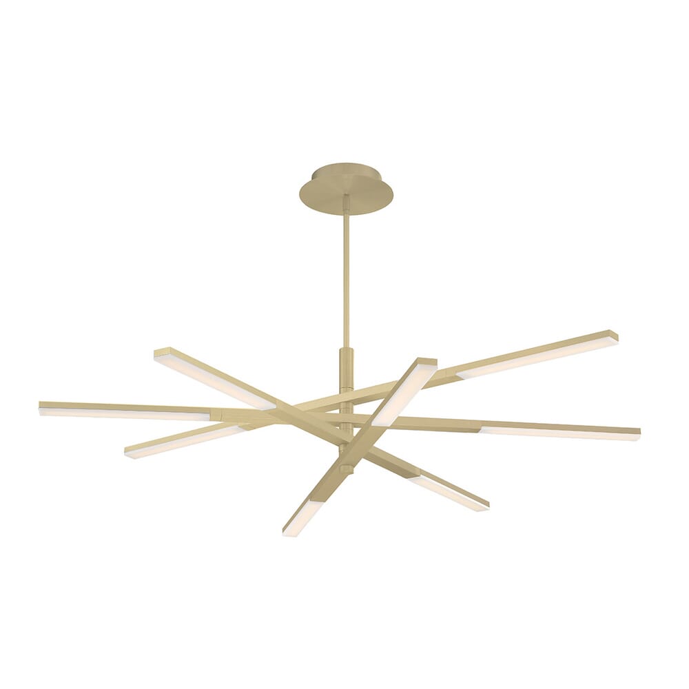Brushed Brass LED Chandelier from the Stacked Collection