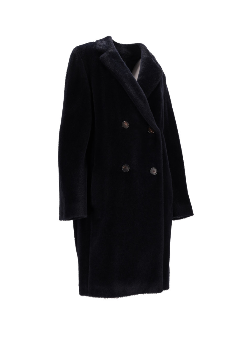 Dark Blue Wool Coat