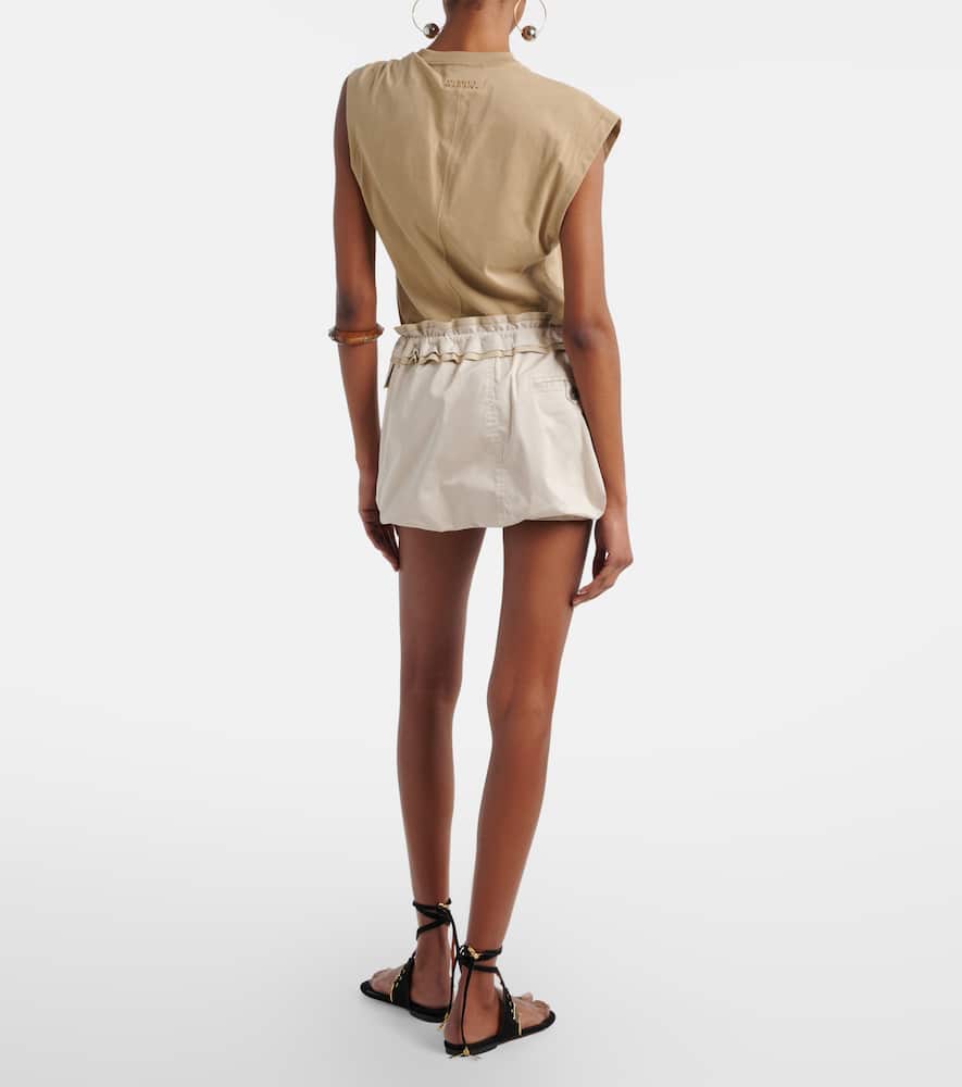 Jamily cotton-blend miniskirt