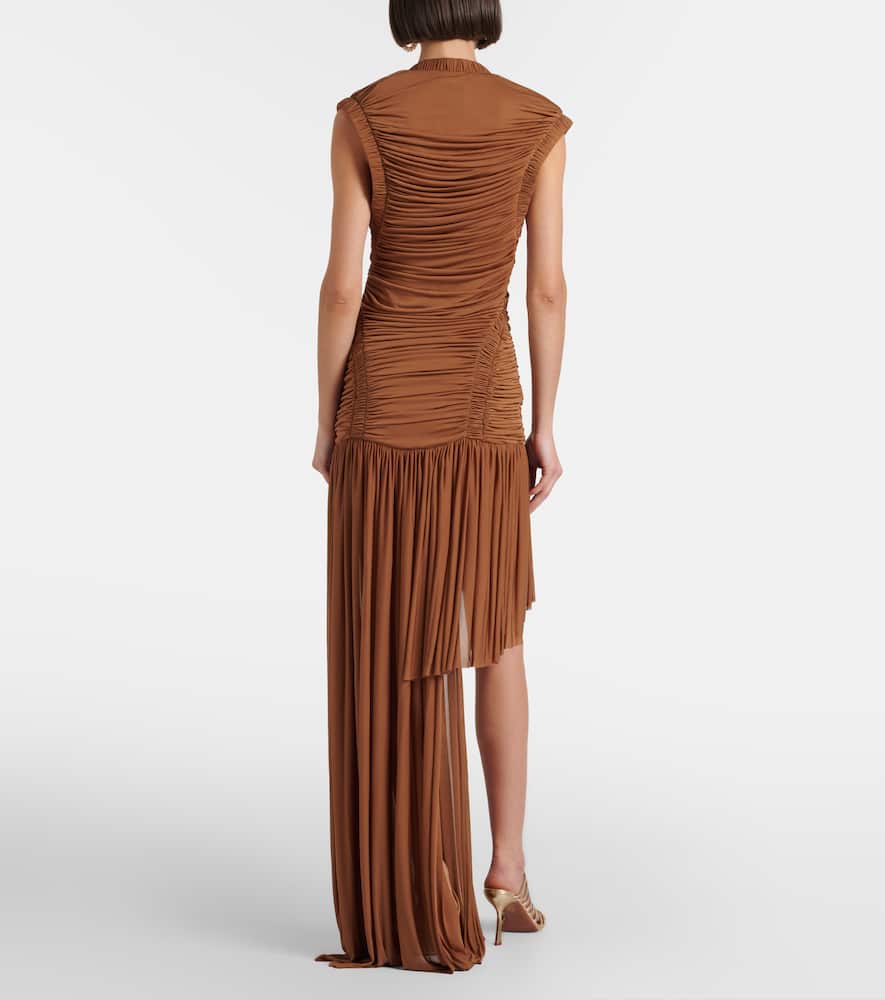 Theron draped ruched gown