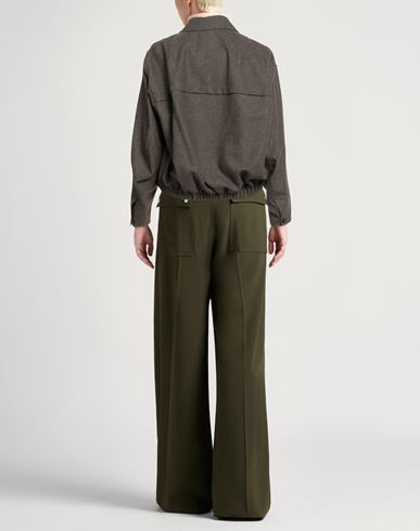 Woman Jacket Khaki Size 2 Wool, Polyester