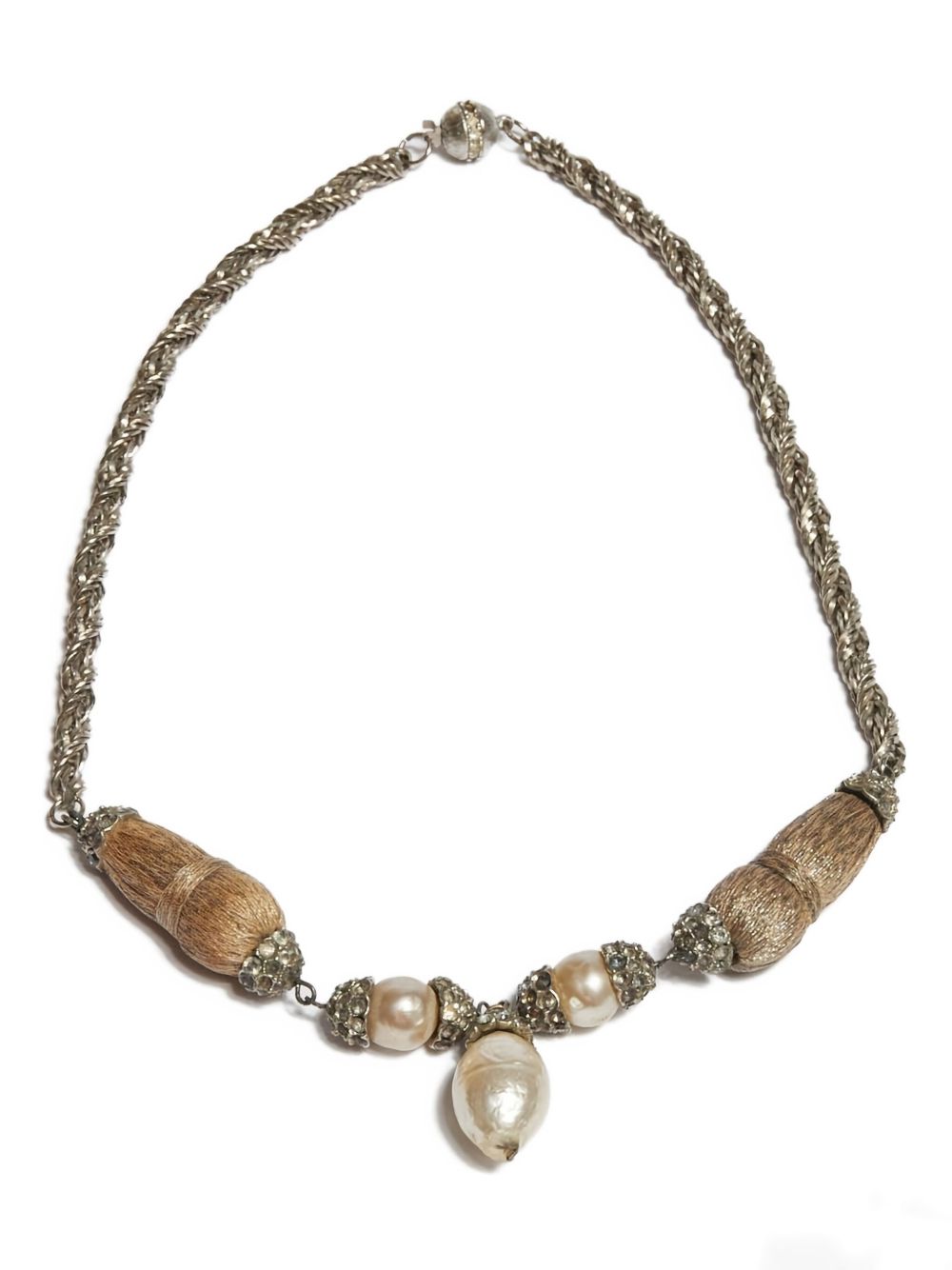 Byzantine mesh choker necklace - Silver