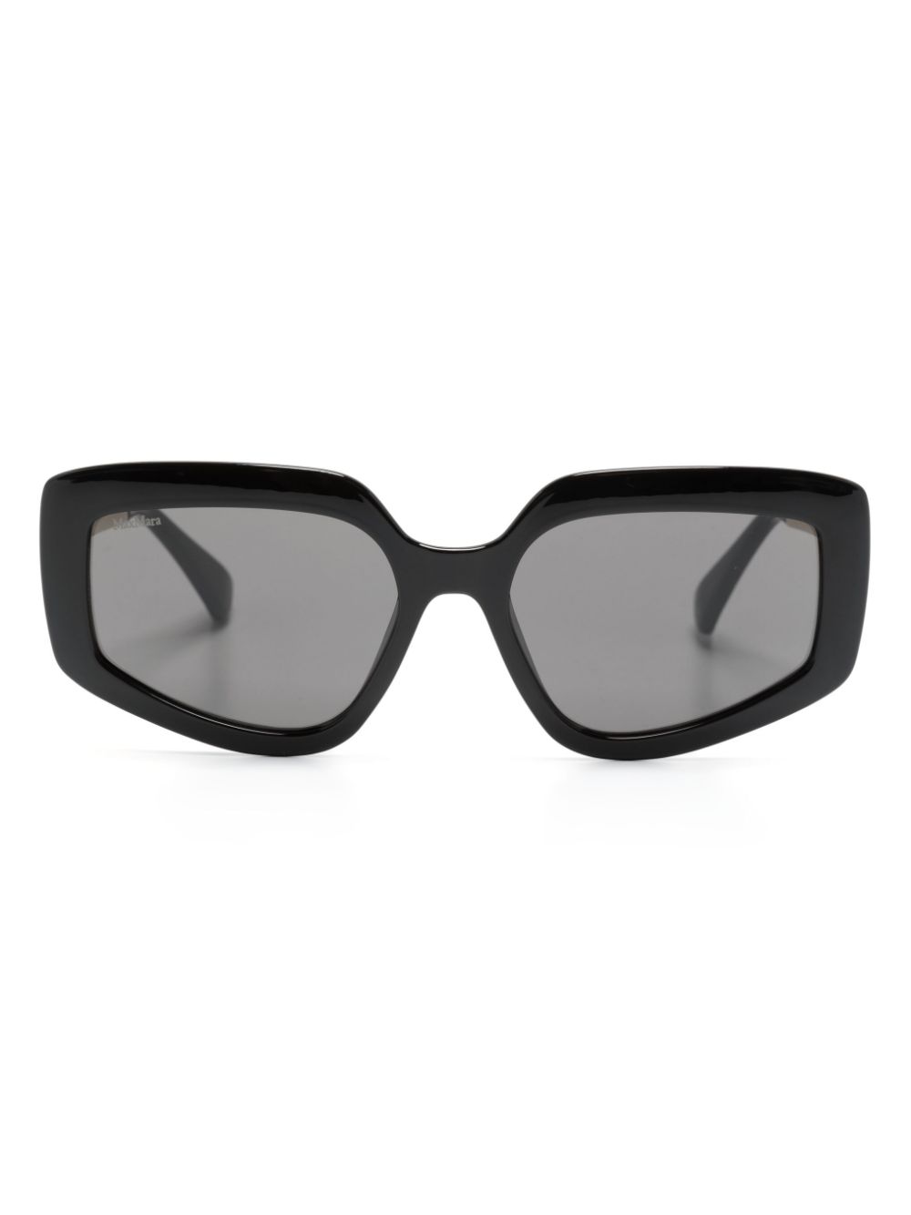 Logo-plaque square-frame sunglasses - Red