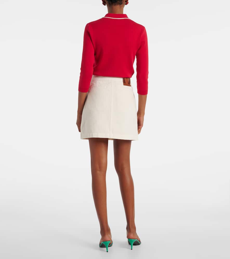 VGold denim skirt