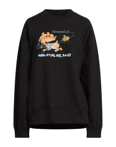 Man Sweatshirt Black Size L Cotton