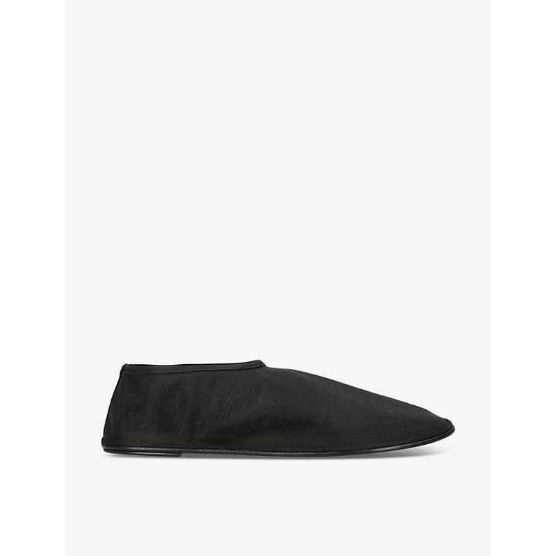 Womens Black Sock Slip-on Mesh Shoes