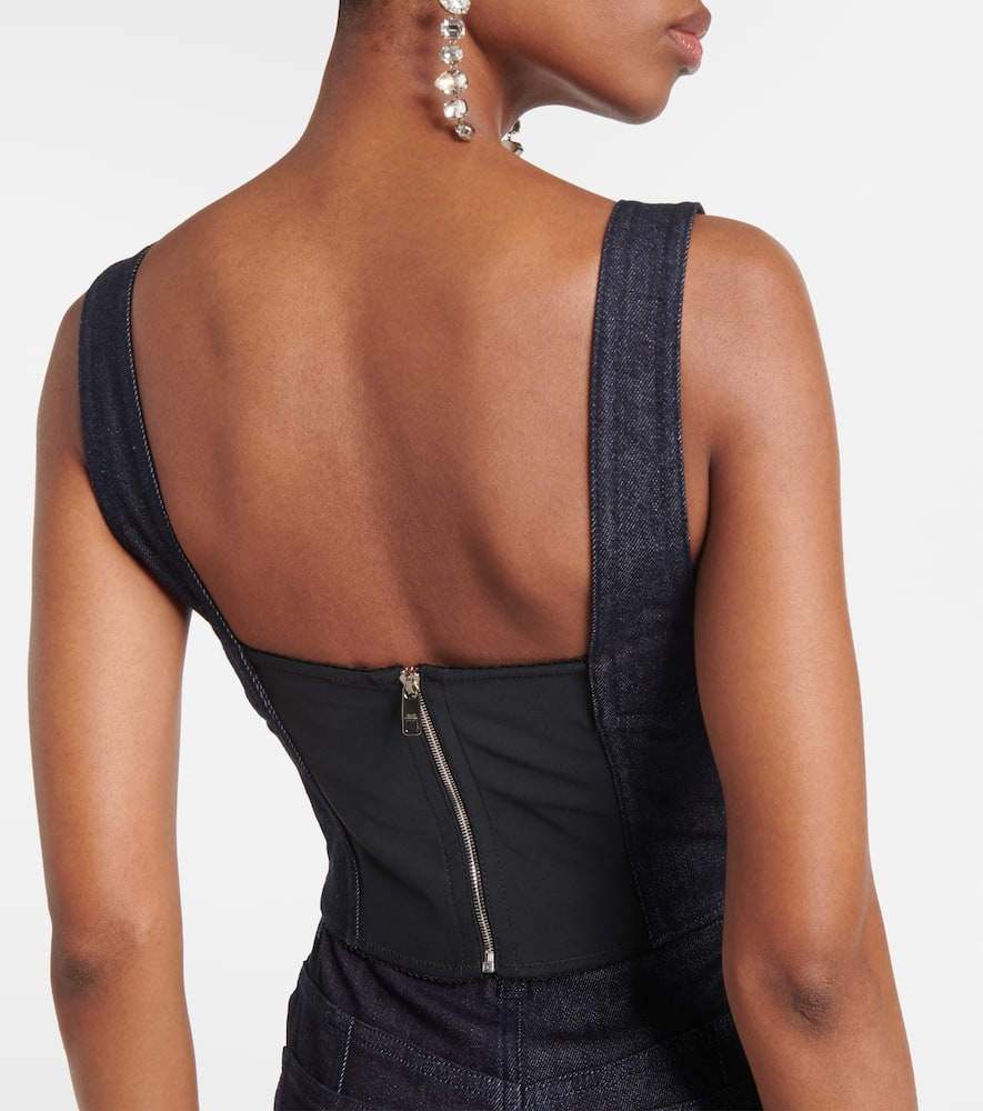 Denim bustier top