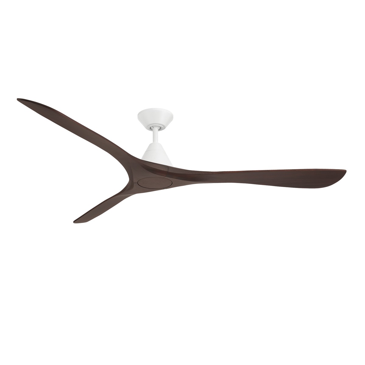 Matte White Dark Walnut 72" Ceiling Fan from the Carve Collection