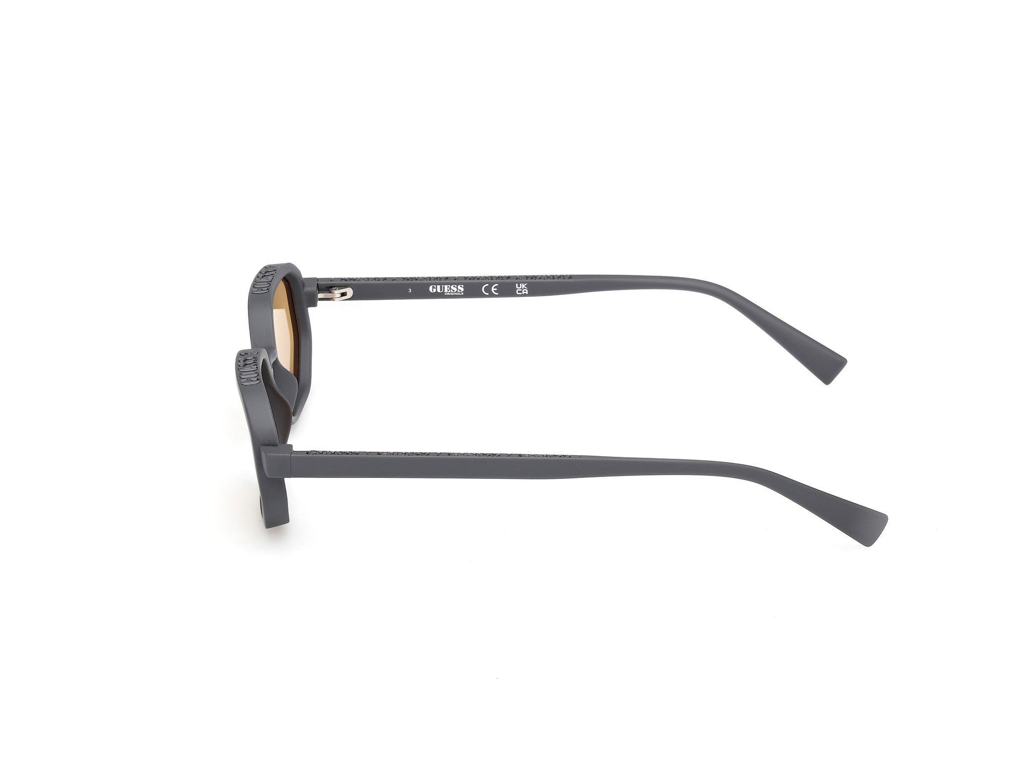 Guess Unisex Guess GU00233 20E Gafas de sol Inyectado Gris Marrón Geométrico Norma