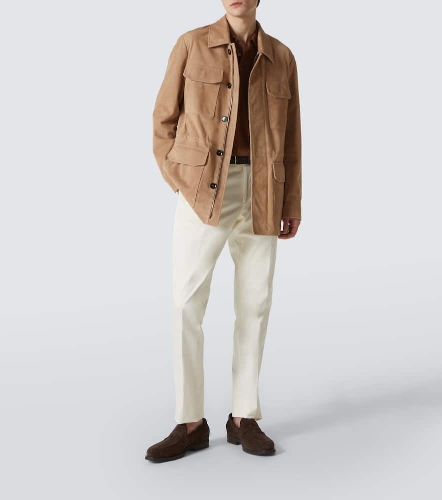 Suede field jacket