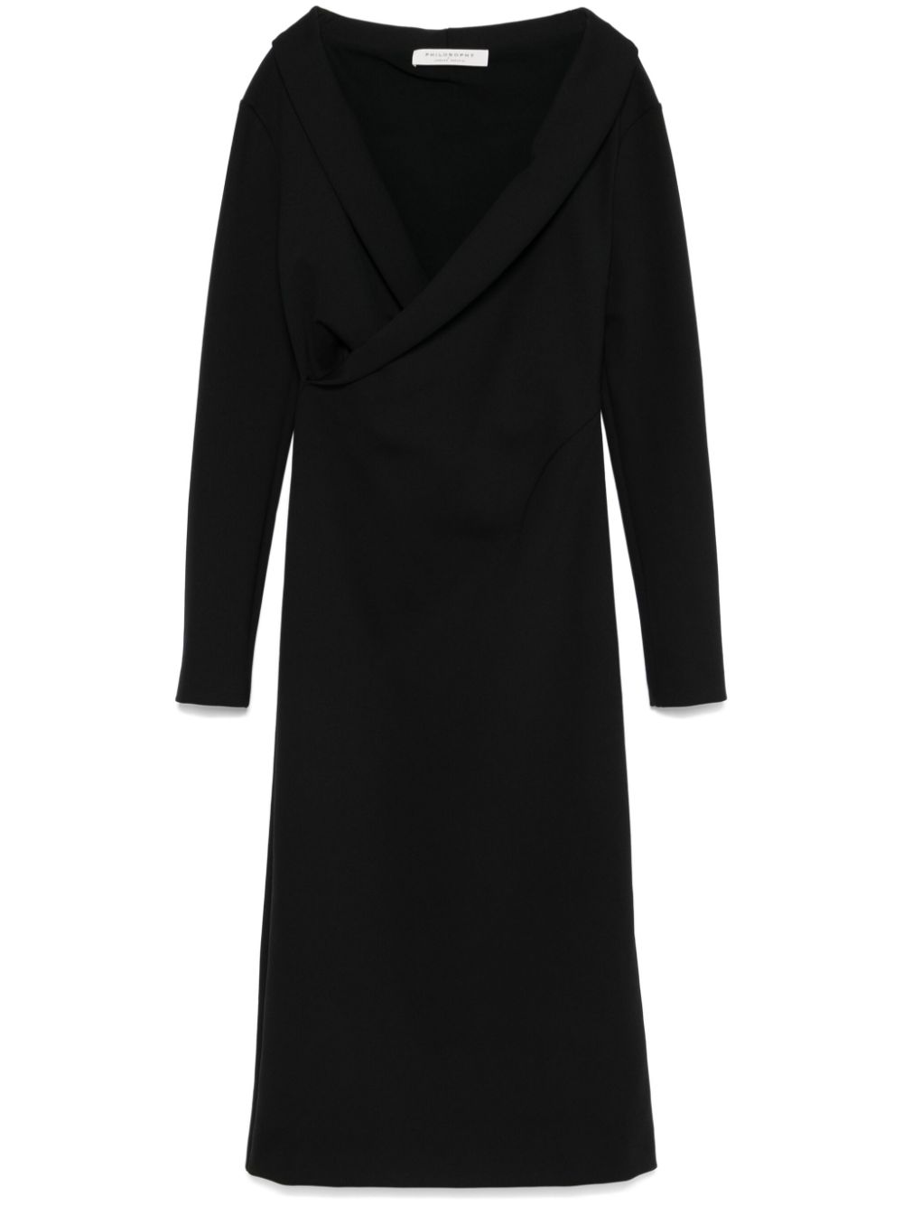 Jersey midi dress - Brown