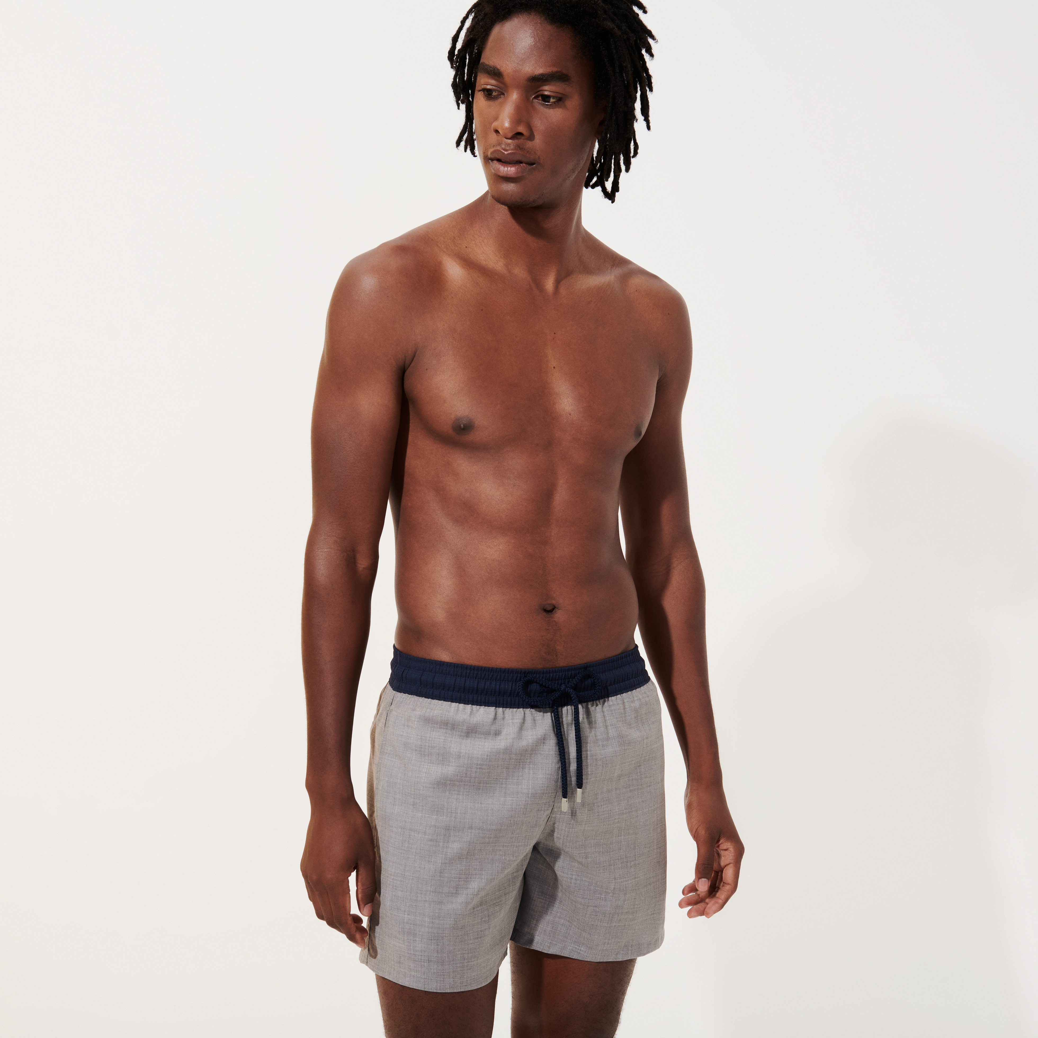 Men Woolen Swim Trunks Super 120's- X The Woolmark Company - Swimming Trunk - Magnus - Grey