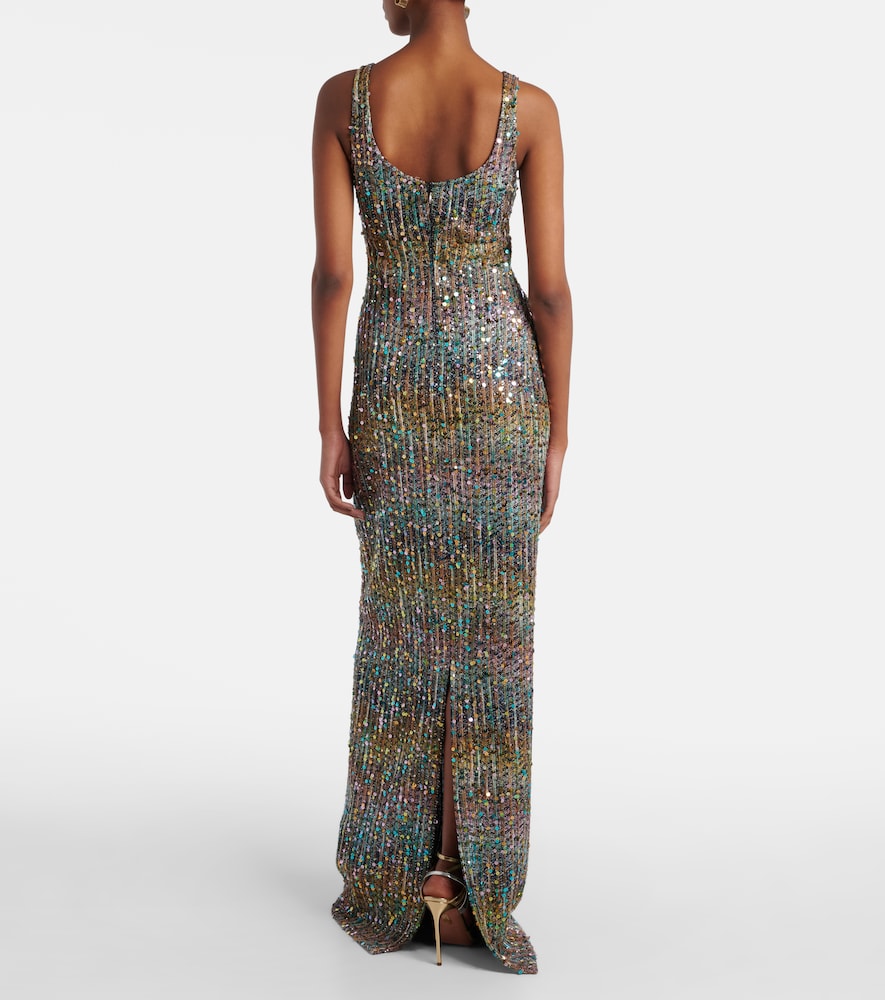 Sequined lamé gown