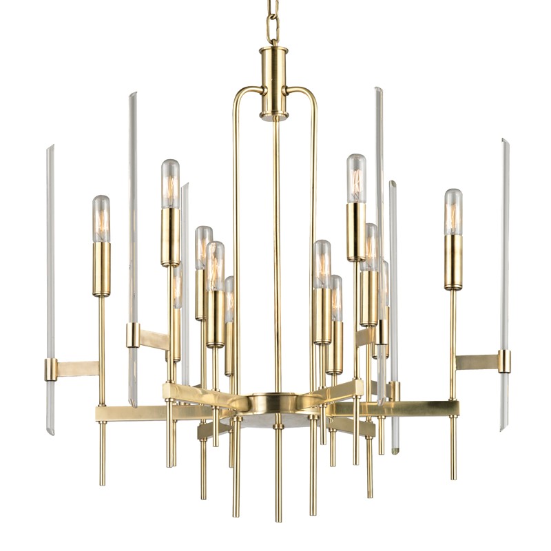 Aged Brass Chandelier from the Bari Collection