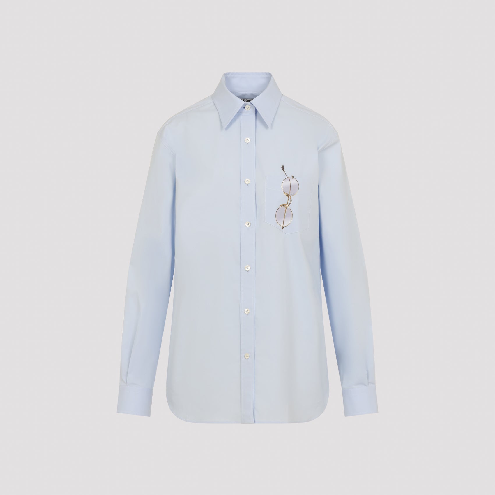 Printed Stretch Cotton Poplin Shirt